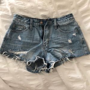 Denim jean shorts